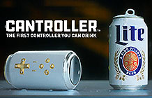 Miller啤酒创意活动 啤酒罐游戏手柄