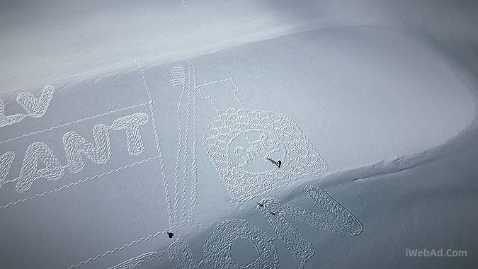 荷兰口腔护理品牌Smyle公益活动 雪地广告