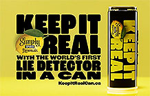 加拿大饮料品牌Simply Spiked技术创意 测谎仪瓶身