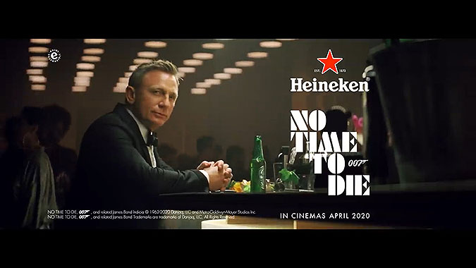 喜力啤酒007电影借势广告 现实的邦德