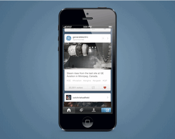 Tumblr推移动广告