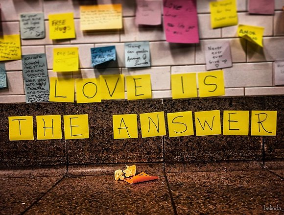 我们忙着丢书 而纽约地铁早已被便利贴包围