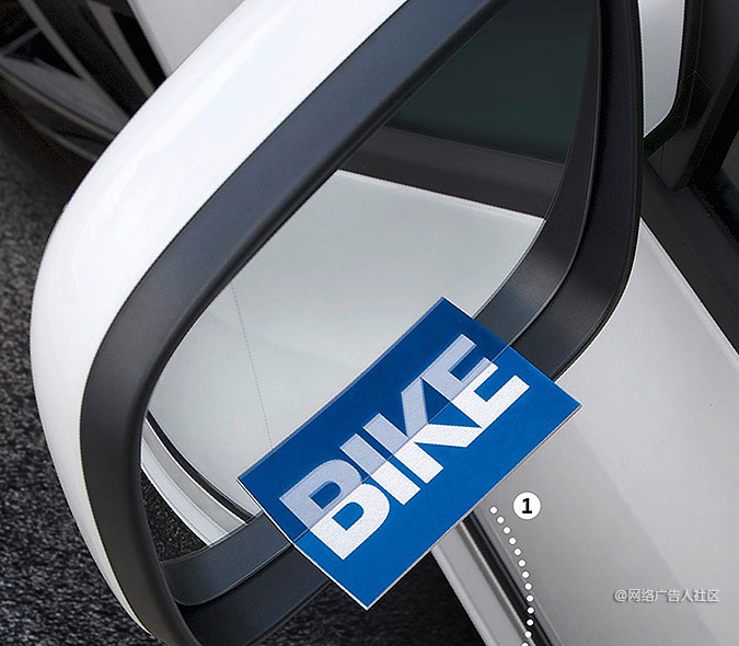 大众汽车这个卡片广告很聪明