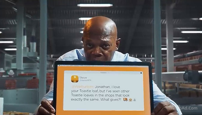 英国老牌面包品牌Warburtons邀请大卡塞缪尔杰克逊广告代言 真假面包